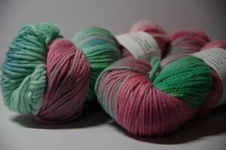 Worsted-Weight Yarn: Hand-dyed with Dahlia Flowers (Lot 2)